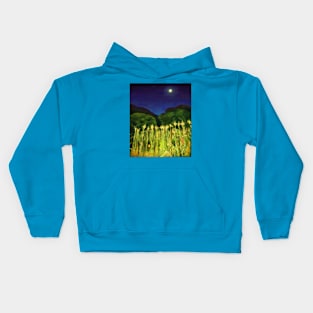 Malawi at Night -Cornfield Under the Moon Kids Hoodie